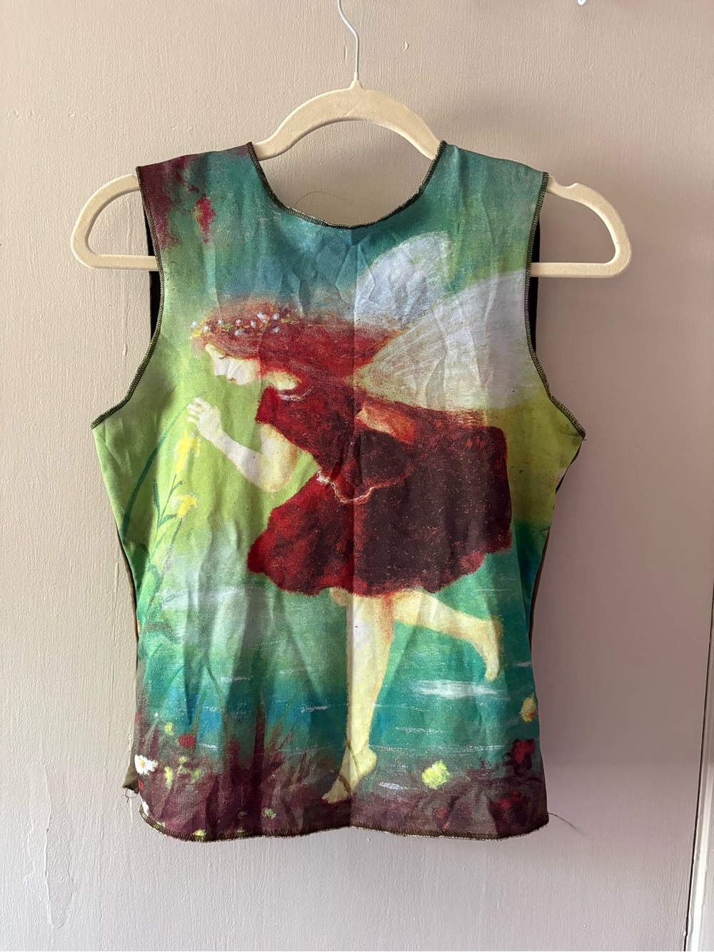 Xhilaration Red Fairy Print Tank Top